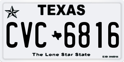 TX license plate CVC6816