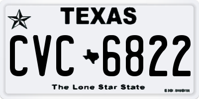 TX license plate CVC6822