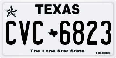 TX license plate CVC6823