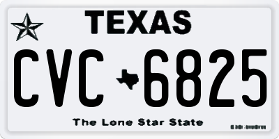 TX license plate CVC6825