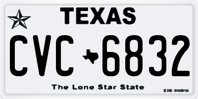 TX license plate CVC6832