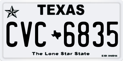 TX license plate CVC6835