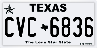 TX license plate CVC6836