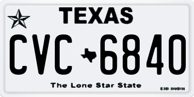 TX license plate CVC6840