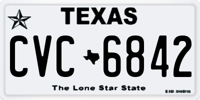 TX license plate CVC6842