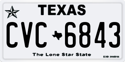 TX license plate CVC6843