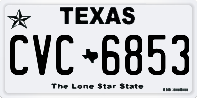 TX license plate CVC6853