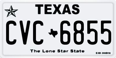 TX license plate CVC6855