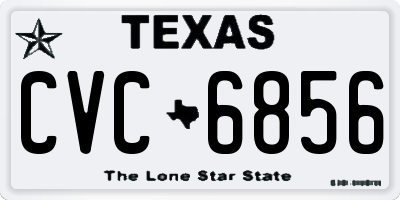 TX license plate CVC6856