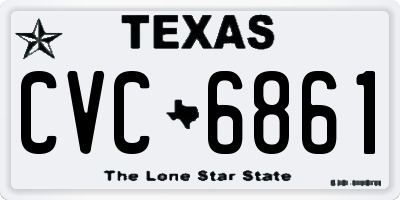 TX license plate CVC6861