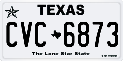 TX license plate CVC6873