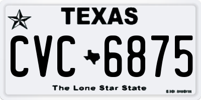 TX license plate CVC6875