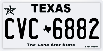 TX license plate CVC6882