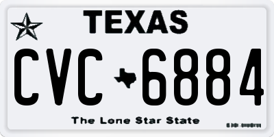 TX license plate CVC6884