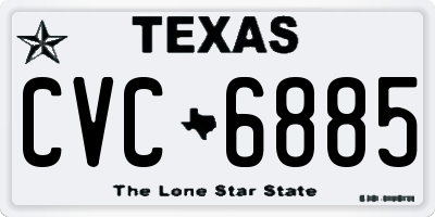 TX license plate CVC6885