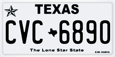 TX license plate CVC6890