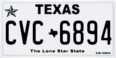 TX license plate CVC6894
