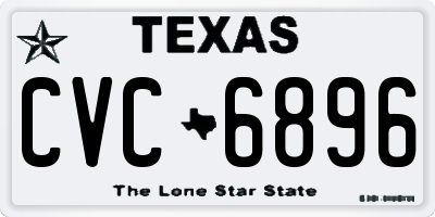 TX license plate CVC6896