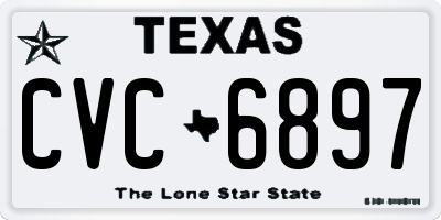 TX license plate CVC6897