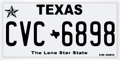 TX license plate CVC6898