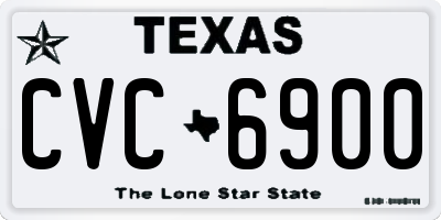 TX license plate CVC6900