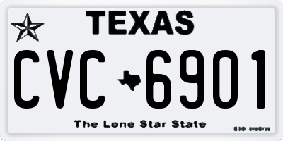 TX license plate CVC6901