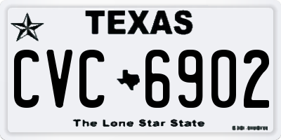 TX license plate CVC6902