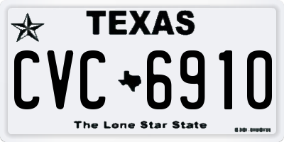 TX license plate CVC6910