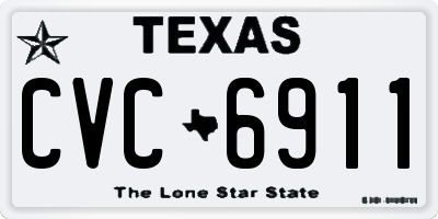 TX license plate CVC6911
