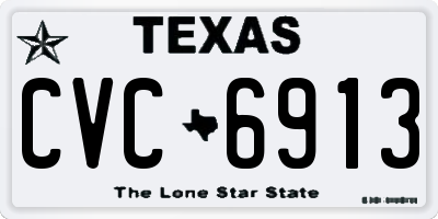 TX license plate CVC6913