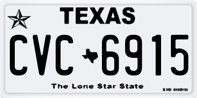 TX license plate CVC6915