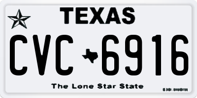 TX license plate CVC6916