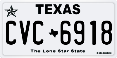 TX license plate CVC6918