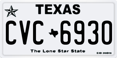 TX license plate CVC6930