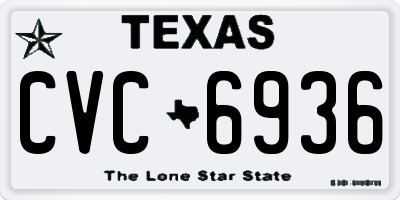 TX license plate CVC6936