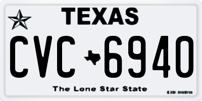 TX license plate CVC6940