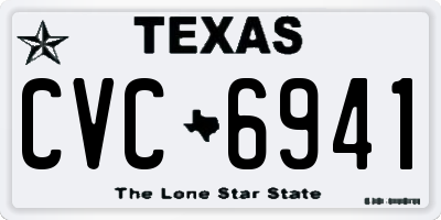 TX license plate CVC6941