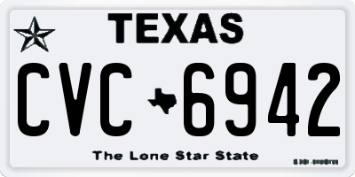 TX license plate CVC6942