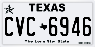 TX license plate CVC6946