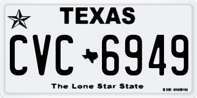 TX license plate CVC6949