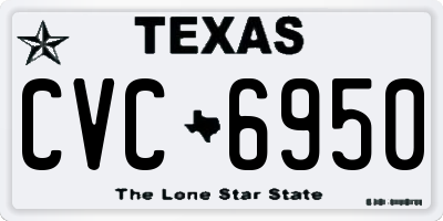 TX license plate CVC6950