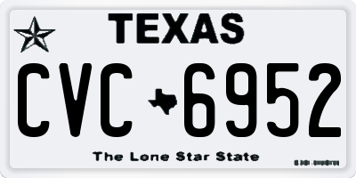 TX license plate CVC6952
