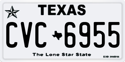 TX license plate CVC6955