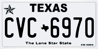 TX license plate CVC6970