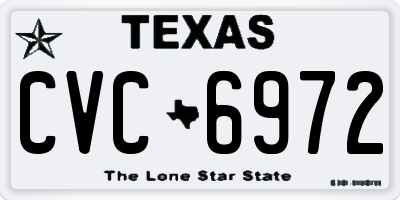 TX license plate CVC6972