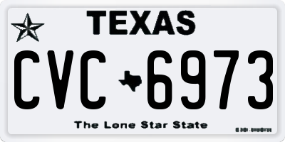 TX license plate CVC6973