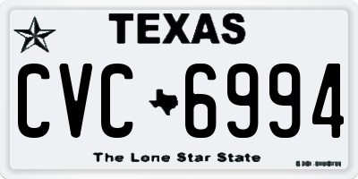 TX license plate CVC6994