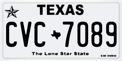 TX license plate CVC7089