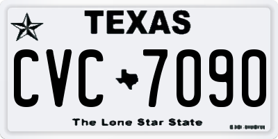TX license plate CVC7090