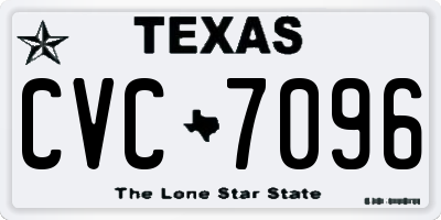 TX license plate CVC7096